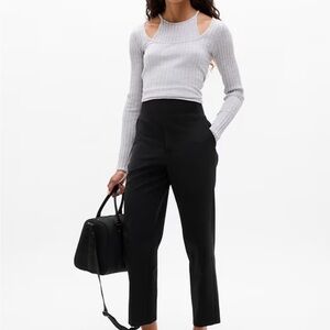 Athleta Black Straight-Leg High-Waist Trousers 
“Endless High Rise Pant”